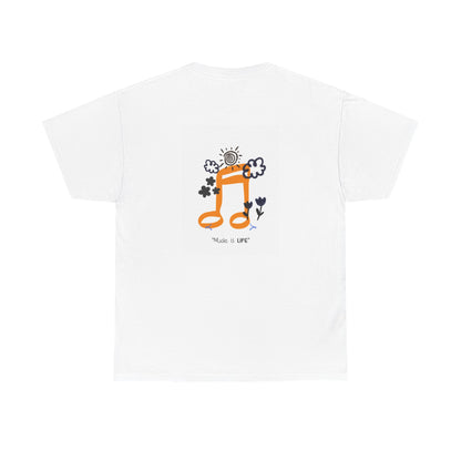 Music Is Life Tee — Playful Music Note Graphic T-Shirt