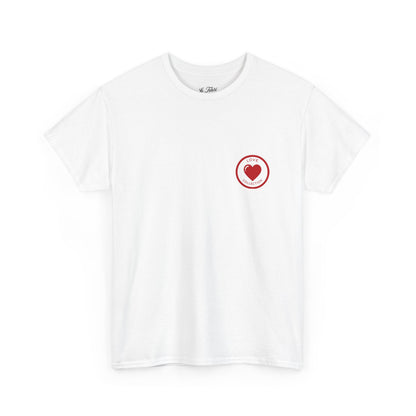 T-Shirt — "Love Never Fails" Heart Graphic Tee