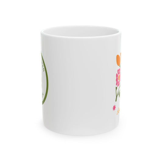 Floral Teacher Mug – "I Teach Tiny Humans" Ceramic Coffee Cup (11oz, 15oz)