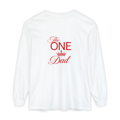The One Dad Long Sleeve Tee — "The One" Crowned Father Design