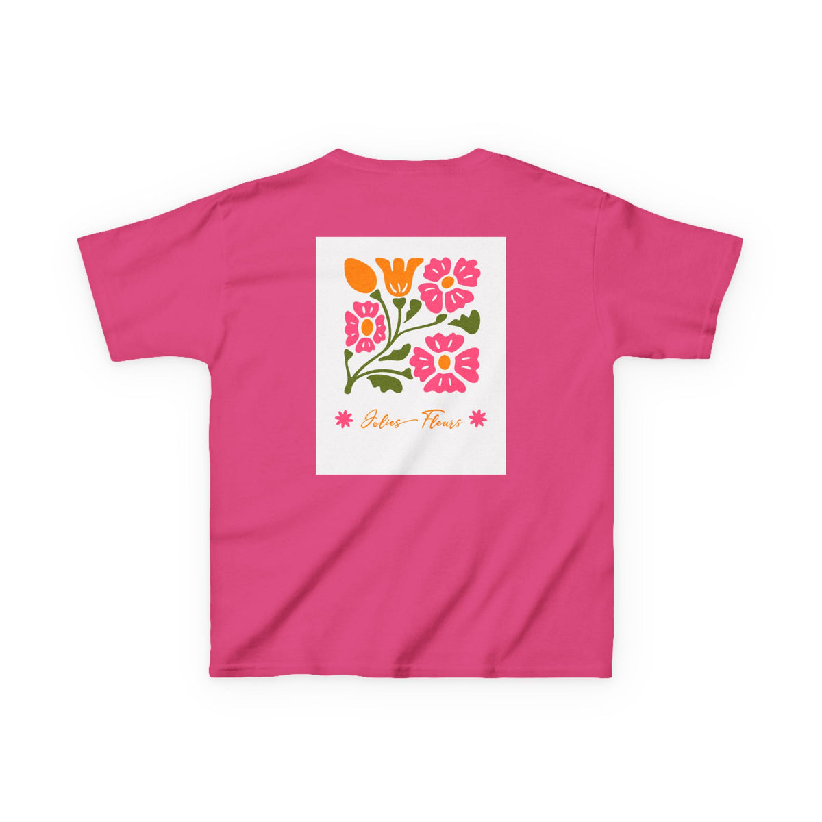 Kids Tee — Retro Floral "Believe in Flowers" Graphic