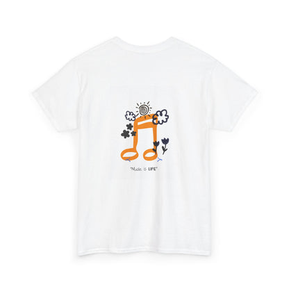 Music Is Life Tee — Playful Music Note Graphic T-Shirt