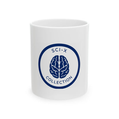 Sci-X Collection Ceramic Mug — Brain Logo Coffee Cup (11oz & 15oz)