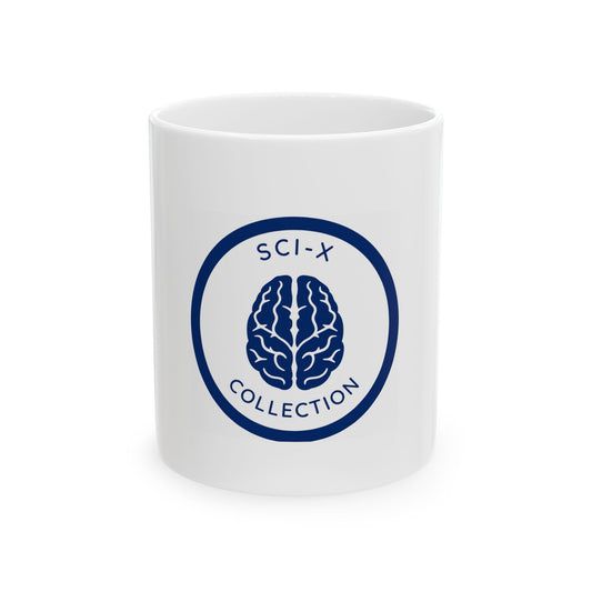 Sci-X Collection Ceramic Mug — Brain Logo Coffee Cup (11oz & 15oz)