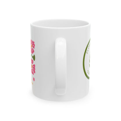 Floral Teacher Mug – "I Teach Tiny Humans" Ceramic Coffee Cup (11oz, 15oz)