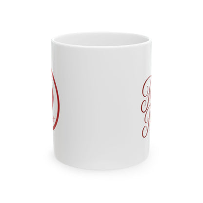 Ceramic Mug — "Brewed For You" Elegant Script Coffee Cup (11oz & 15oz)