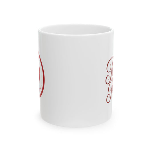 Ceramic Mug — "Brewed For You" Elegant Script Coffee Cup (11oz & 15oz)
