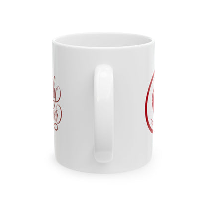 Ceramic Mug — "Brewed For You" Elegant Script Coffee Cup (11oz & 15oz)