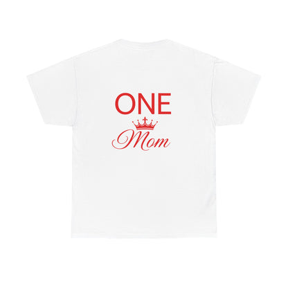 One Mom T-Shirt — 'One' with Crown and Heart Mother's Day Tee