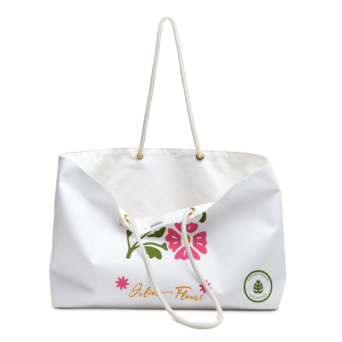 Floral Weekender Bag — Pink & Orange Bloom Travel Tote