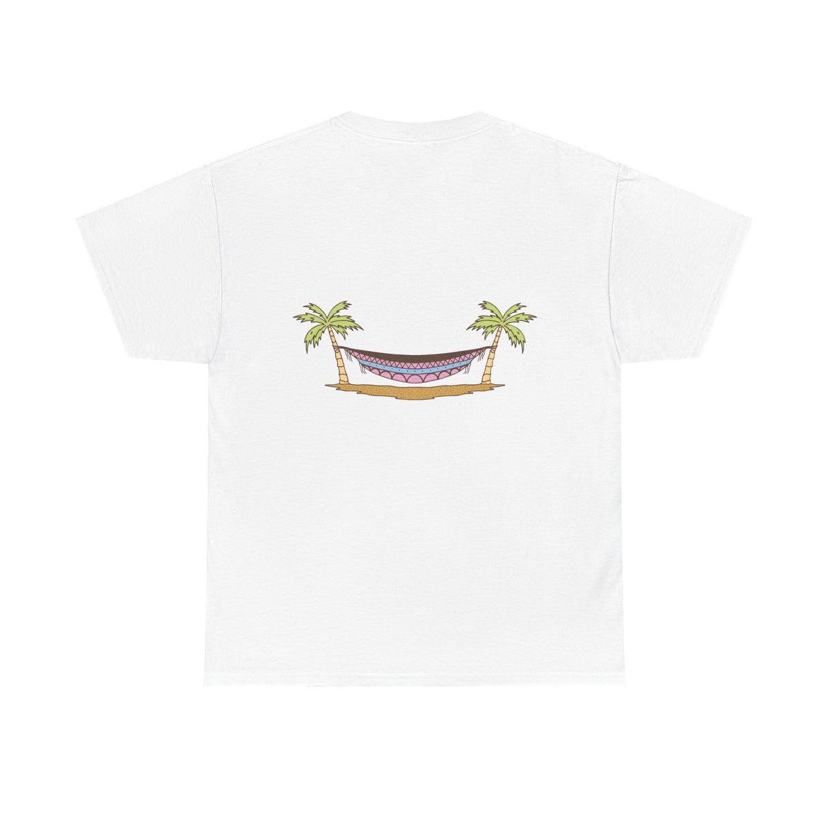 T-Shirt — Tropical Hammock Palm Tree Graphic Tee (Relax, Beach Vibes)