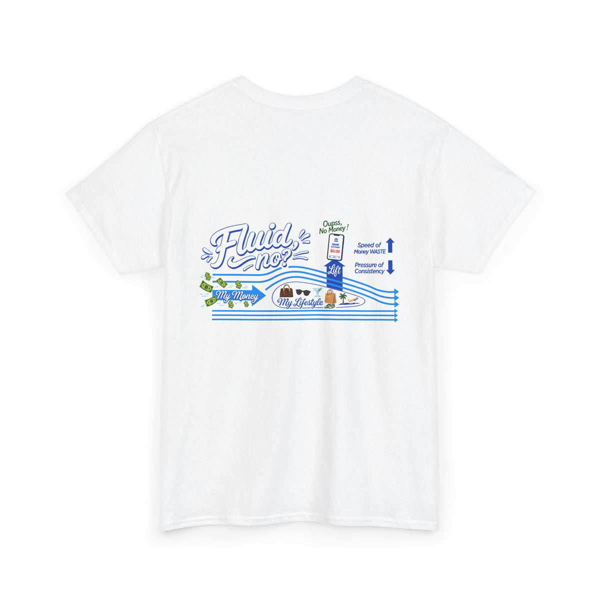 Coastal River Run Tee — "Fluid Love" Graphic T-Shirt