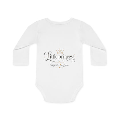 Little Princess Baby Bodysuit - Organic Long Sleeve Infant Onesie