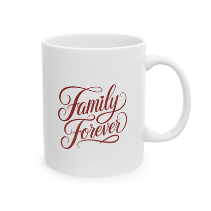 Ceramic Mug — "Brewed For You" Elegant Script Coffee Cup (11oz & 15oz)