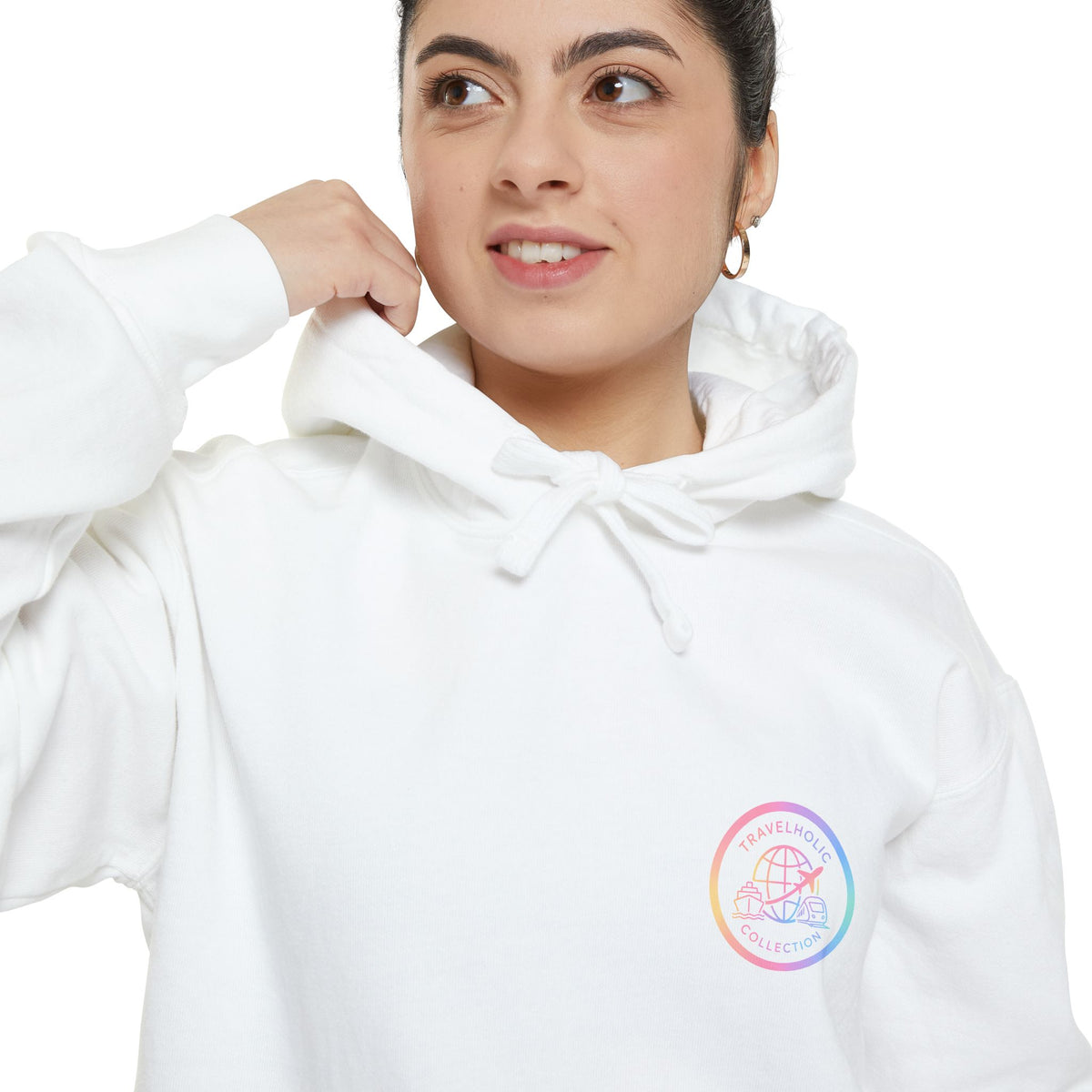 Minimal Leaf Emblem Hoodie — Eco-Inspired Chest Logo Hoodie
